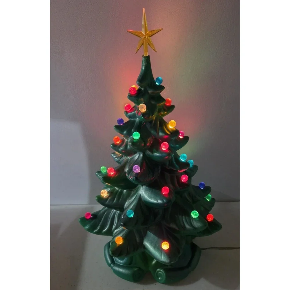 Vintage Handmade Cermaic Christmas Tree 15